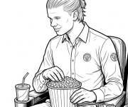 Coloriage Haaland au cin&eacute;ma