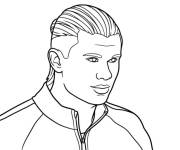 Coloriage Haaland au crayon