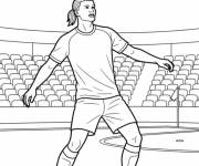 Coloriage Haaland dans le stade vide