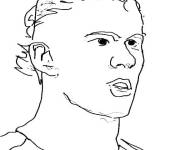Coloriage et dessins gratuit Haaland dessin&eacute; &agrave; la main à imprimer