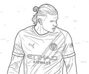 Coloriage Haaland en action