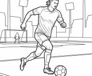 Coloriage Haaland en course