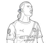Coloriage Haaland en criant