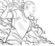 Coloriage Haaland en flamme