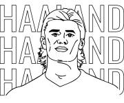 Coloriage Haaland en profile