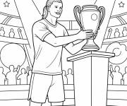 Coloriage Haaland et la coupe