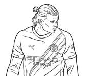 Coloriage Haaland imprimable