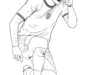 Coloriage Haaland joueur blind&eacute;