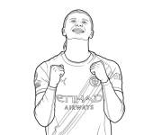 Coloriage Haaland joyeux