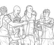 Coloriage Haaland leader de son &eacute;quipe