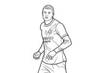 Coloriage et dessins gratuit Haaland observe le match à imprimer