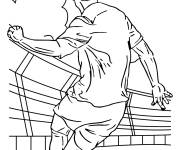 Coloriage Haaland pendant le match du foot