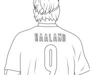 Coloriage Haaland vue de derri&egrave;re pour enfants