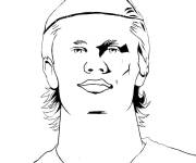 Coloriage et dessins gratuit Haaland vue de proche à imprimer