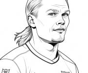 Coloriage Haaland vue proche cp
