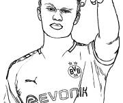 Coloriage Illustration de Haaland