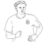 Coloriage Jeune Haaland en courant