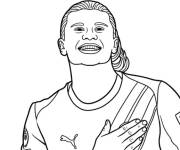 Coloriage Joie de Haaland