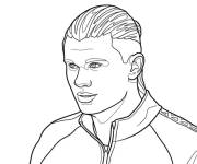 Coloriage Joueur Haaland de Premier League