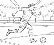 Coloriage Meilleur star de foot de Norv&egrave;ge Erling Haaland