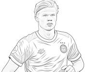 Coloriage Photo du jeune Erling Haaland