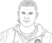 Coloriage Portrait de Erling Haaland