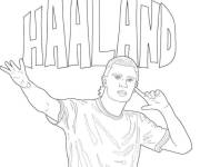 Coloriage Poster de Erling Haaland