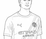 Coloriage Recrutement de Erling Haaland dans le city