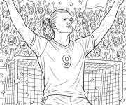 Coloriage Victoire de Erling Haaland