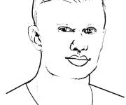 Coloriage et dessins gratuit Visage de Haaland simple à imprimer