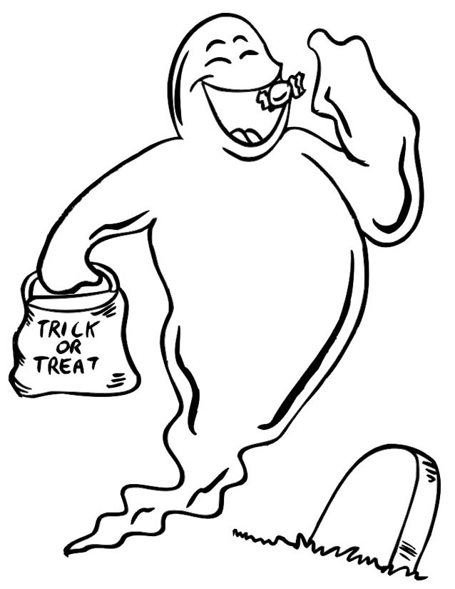 Coloriage et dessins gratuits Casper Halloween à imprimer