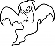 Coloriage Dessin de fantome qui fait peur