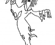 Coloriage Dessin de  fantome qui fait tr&egrave;s peur
