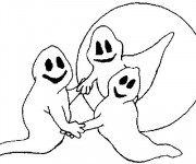 Coloriage Fantome dansent