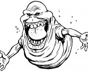 Coloriage Fantome dessin qui fait peur