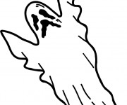 Coloriage Fantome  qui fait peur facile