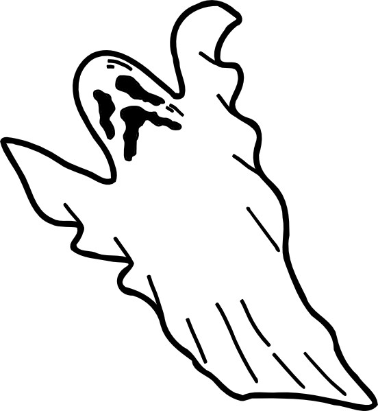 Coloriage Fantome qui fait peur facile dessin gratuit à imprimer