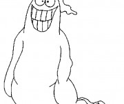 Coloriage Fantome tout en souriant