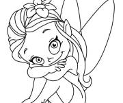 Coloriage B&eacute;b&eacute; f&eacute;e mignonne
