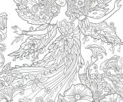 Coloriage et dessins gratuit Belle f&eacute;e du printemps à imprimer