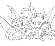 Coloriage Collection des f&eacute;es de Disney