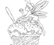Coloriage et dessins gratuit F&eacute;e aime la glace à imprimer