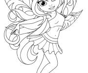 Coloriage F&eacute;e avec des beaux yeux