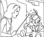 Coloriage F&eacute;e avec Pinocchio