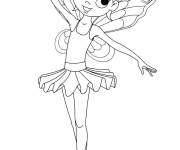 Coloriage F&eacute;e Ballerine