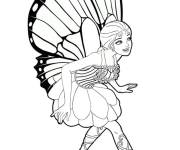 Coloriage F&eacute;e Barbie Mariposa