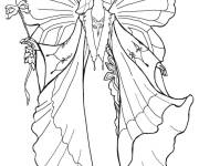 Coloriage F&eacute;e de Carnaval
