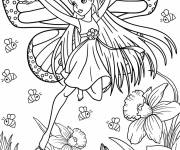Coloriage F&eacute;e de Disney dans le champ