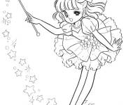 Coloriage F&eacute;e kawaii d&rsquo;anime