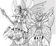 Coloriage F&eacute;e Md lutin